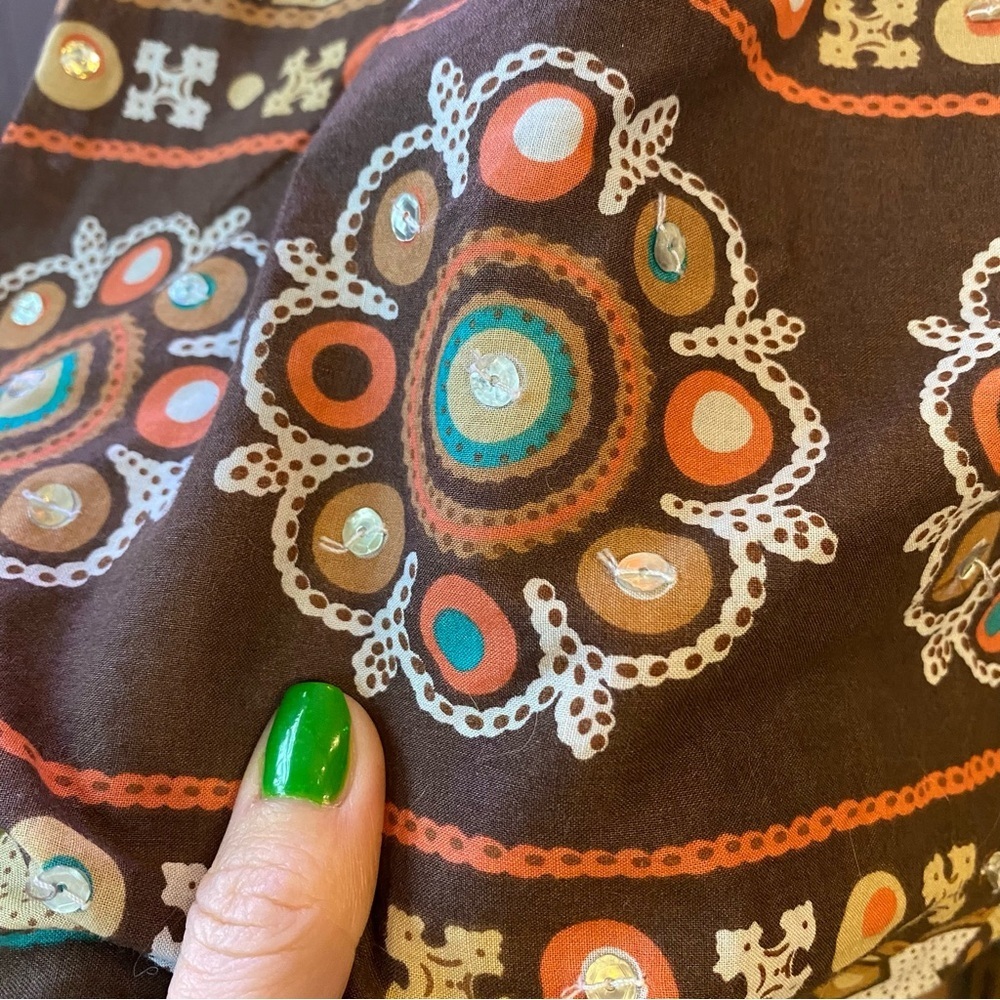 Vintage Y2K Utuwatu Made In Bali Shell/Beaded Halter Boho Festival Mini Dress - Picture 6 of 9
